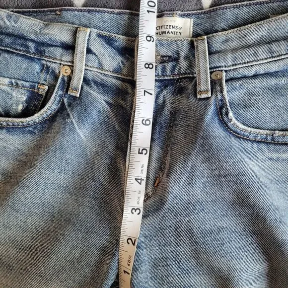 Citizens of Humanity Womens Jeans Size 25 Medium Wash Distressed Racer Mid Rise - Picture 7 of 9